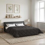 vidaXL Duvet d'été simple Matelassé Anthracite 200 x 220 cm