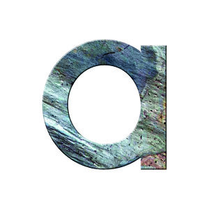 Numéro A - Numéro adhésif pour boîtes aux lettres- Pierre véritable 50 mm  LAVE