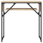 vidaXL Table console avec étagère chêne sonoma 75x30x75 cm