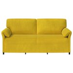 vidaXL Sofa 3 places Jaune 198 x 83 x 95 cm Velours