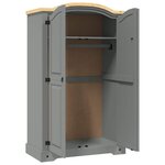 vidaXL Garde-robe avec 2 portes Gamme Corona pin mexicain Gris