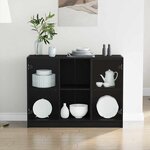 vidaXL Buffet Chêne noir 102 x 37 x 75 5 cm Bois d'ingénierie