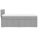 vidaXL Sommier à lattes de lit avec matelas gris clair 80x200 cm tissu