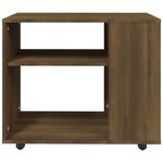 vidaXL Table d'appoint Chêne marron 70x35x55 cm Bois d'ingénierie