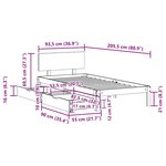 vidaXL Cadre de lit avec tiroirs sans matelas blanc 90x200 cm