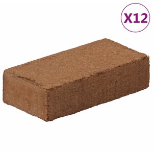 vidaXL Blocs de noix de coco 12 Pièces 650 g chacun 7 8 kg au total