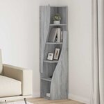 vidaXL Meuble d'angle Blanc 32x32x140cm Bois d'ingénierie