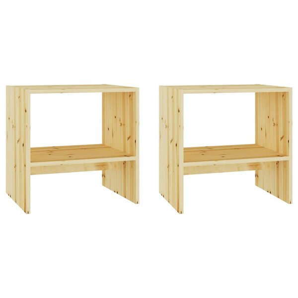 vidaXL Tables de chevet 2 Pièces 40x30 5x40 cm Bois de sapin massif