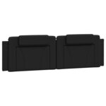 vidaXL Coussin de tête de lit noir 180 cm similicuir