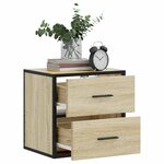 vidaXL Table de chevet murale chêne sonoma 40x31x39 5 cm