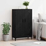 vidaXL Haut Armoire avec tiroir Chêne noir 70 x 31 x 115 cm