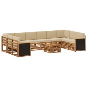 vidaXL Ensemble de canapés d'extérieur 8 pc Naturel