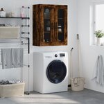 vidaXL Armoire murale chêne fumé 69 5x34x90 cm