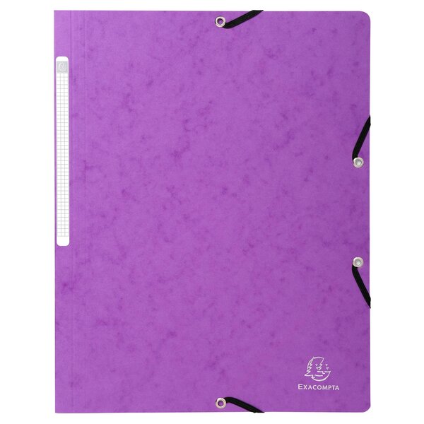 Chemise À Élastique Sans Rabat Carte Lustrée 400gm2 - A4 - Violet - X 25 - Exacompta