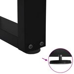 vidaXL Pieds de table basse en V 2 pièces Noir 38 x (42-43 3) cm Acier