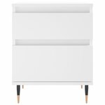 vidaXL Table de chevet Blanc 40x35x50 cm Bois d’ingénierie