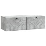 vidaXL Meuble TV mural Gris béton 99 x 41 x 30 cm Bois d'ingénierie