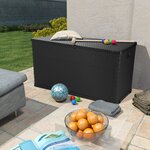 vidaXL Boîte de stockage de jardin Anthracite 120x56x63 cm PP Rotin