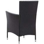 vidaXL Ensemble à manger d'extérieur 9Pièces coussins résine tressée noir