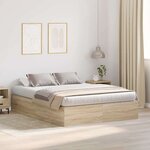 vidaXL Cadre de lit Chêne sonoma 200 x 160 x 31 5 cm Bois d'ingénierie