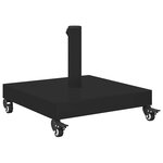 vidaXL Socles de parasol d'extérieur Noir 45 x 45 x 32 cm Acier  béton