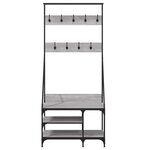 vidaXL Porte-vêtements et rangement des chaussures sonoma gris