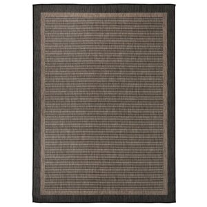 vidaXL Tapis à tissage plat d'extérieur 200x280 cm Marron foncé