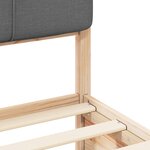 vidaXL Cadre de lit avec tête de lit rembourrée Gris foncé 80 x 200 cm