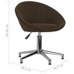 vidaXL Chaises pivotantes à manger lot de 4 marron foncé tissu