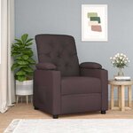 vidaXL Fauteuil inclinable Marron Tissu