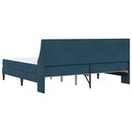 vidaXL Cadre de lit avec matelas Bleu 200 x 200 cm Velours