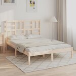 vidaXL Cadre de lit bois massif 135x190 cm double