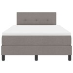 vidaXL Lit à ressort avec matelas et LED Taupe 120x200 cm Tissu