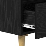vidaXL Cabinet de chevet avec tiroir Chêne noir 40 x 35 x 47.5 cm