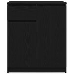 vidaXL Buffet avec tiroir chêne noir 71x35x84 cm bois d'ingénierie