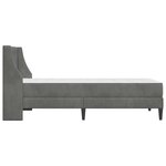 vidaXL Cadre de lit avec matelas Gris foncé 90 x 200 cm Velours
