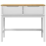 vidaXL Table console FLORO blanc 89 5x36 5x73 cm bois de pin massif