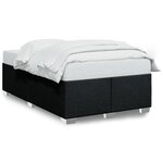 vidaXL Cadre de lit sans matelas noir 120x190 cm tissu