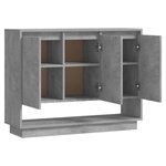 vidaXL Buffet Gris béton 97x31x75 cm Bois d'ingénierie