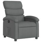 vidaXL Fauteuil inclinable gris foncé tissu