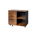 Caisson mobile de bureau avec rangement organisé 60 x 40 x 75 cm en métal blanc 13_0017677