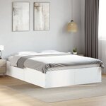 vidaXL Cadre de lit sans matelas blanc 135x190 cm