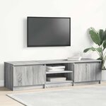 vidaXL Meuble TV Sonoma gris 140x40x35 5 cm Bois d'ingénierie