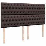 VidaXL Cadre de lit ottoman avec matelas marron foncé 180x200 cm tissu
