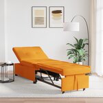 vidaXL Sofa-lit 3 en 1   design pliant en tissu jaune foncé