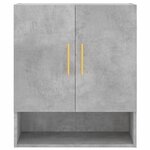 vidaXL Armoire murale gris béton 60x31x70 cm bois d'ingénierie