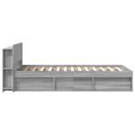 vidaXL Cadre de lit avec rangement Sonoma gris 75 x 190 cm