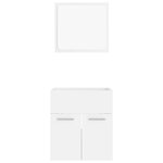vidaXL Ensemble de meubles de salle de bain 2 Pièces Blanc Aggloméré