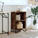 vidaXL Bibliothèque chêne fumé 50x31x74 5 cm bois d'ingénierie