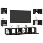 vidaXL Ensemble meuble TV 7 Pièces Chêne noir Bois d'ingénierie